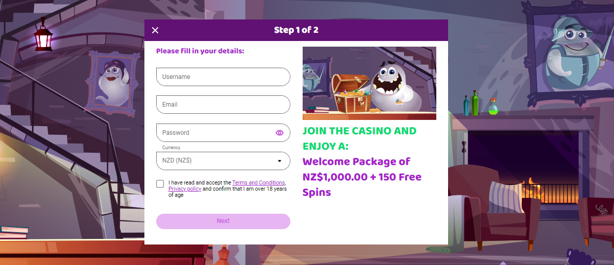 Boo Casino Registration